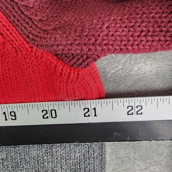 Mens Eddie Bauer Burgundy & Gray Sweatshirt 1/4 Zip Long Sleeve Mock Neck Size M - Picture 6 of 8